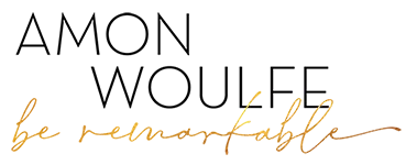 amon woulfe logo in writing
